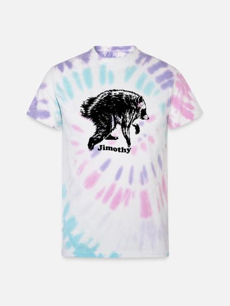 Jimothy Raccoon Meme - Unisex Tie Dye T-Shirt - Pastel Spiral