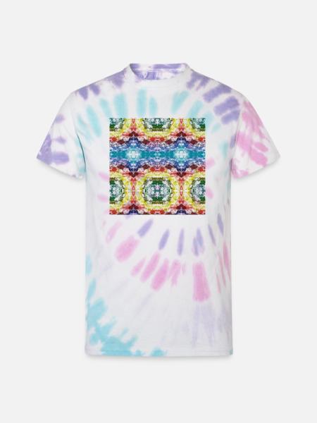 Kaleidoscope Ripple Tie Dye - Unisex Tie Dye T-Shirt - Pastel Spiral