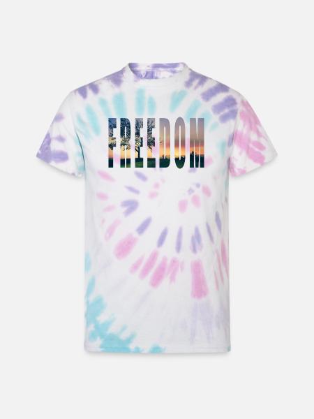 FREEDOM2 - Unisex Tie Dye T-Shirt - Pastel Spiral
