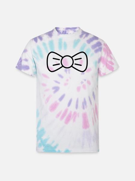bow tie - Unisex Tie Dye T-Shirt - Pastel Spiral