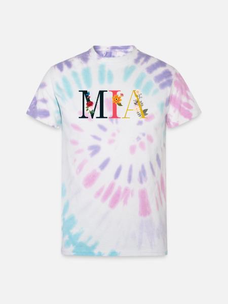 Mia - Unisex Tie Dye T-Shirt - Pastel Spiral