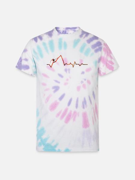 Mountain Pulse Sunset - Unisex Tie Dye T-Shirt - Pastel Spiral
