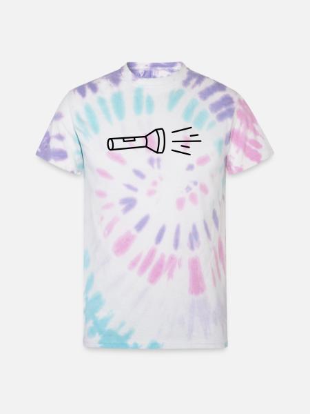 flashlight - Unisex Tie Dye T-Shirt - Pastel Spiral