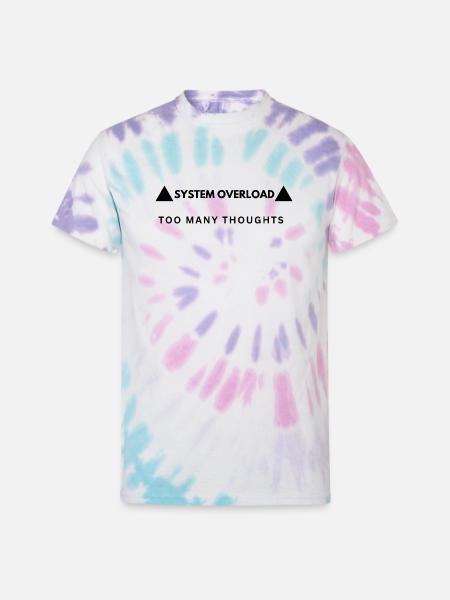 System Overload Aesthetic Streetwear - Unisex Tie Dye T-Shirt - Pastel Spiral