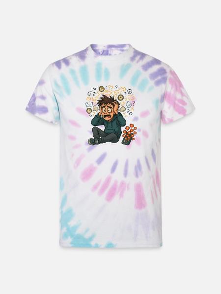 Overthink Overload - Unisex Tie Dye T-Shirt - Pastel Spiral
