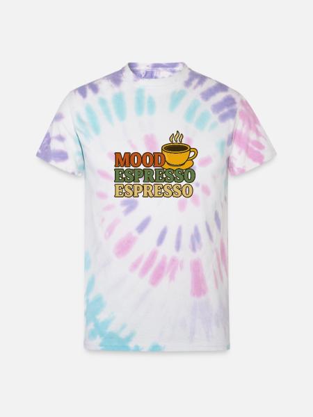 Mood Espresso Coffee Design - Unisex Tie Dye T-Shirt - Pastel Spiral