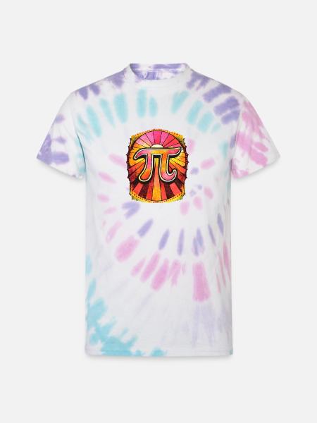 Pi Radiant Sunburst - Unisex Tie Dye T-Shirt - Pastel Spiral