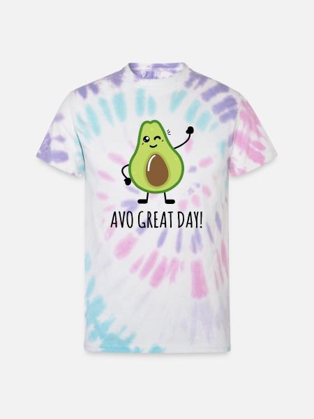 Avo Great Day - Unisex Tie Dye T-Shirt - Pastel Spiral