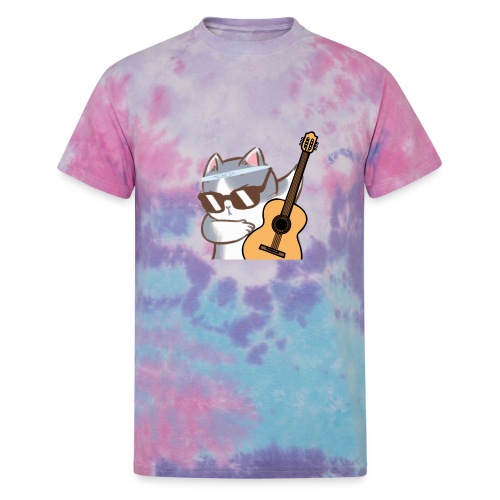 Cat Guitar T-Shirt - Unisex Tie Dye T-Shirt
