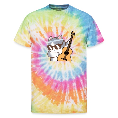 Cat Guitar T-Shirt - Unisex Tie Dye T-Shirt