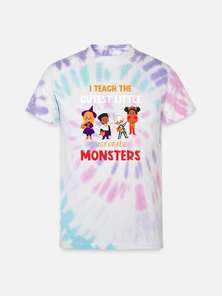 The Cutest Little Monsters - Unisex Tie Dye T-Shirt - Pastel Spiral