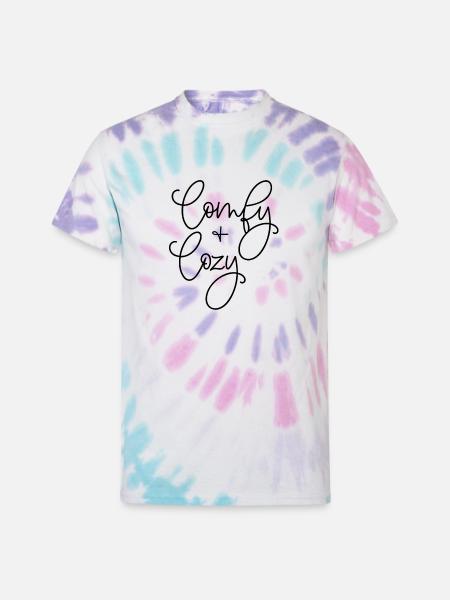 comfy and cozy - Unisex Tie Dye T-Shirt - Pastel Spiral