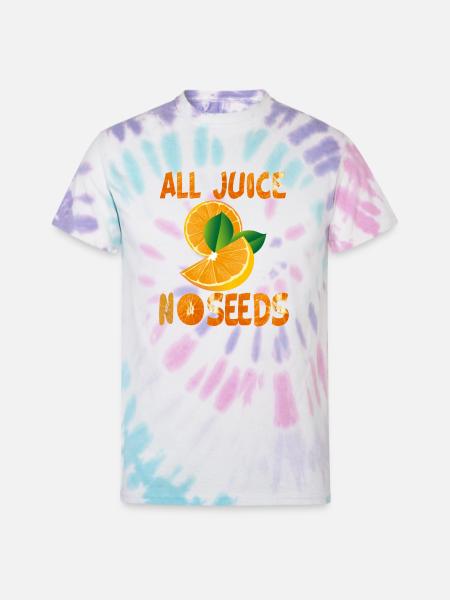 All Juice No Seeds - Unisex Tie Dye T-Shirt - Pastel Spiral