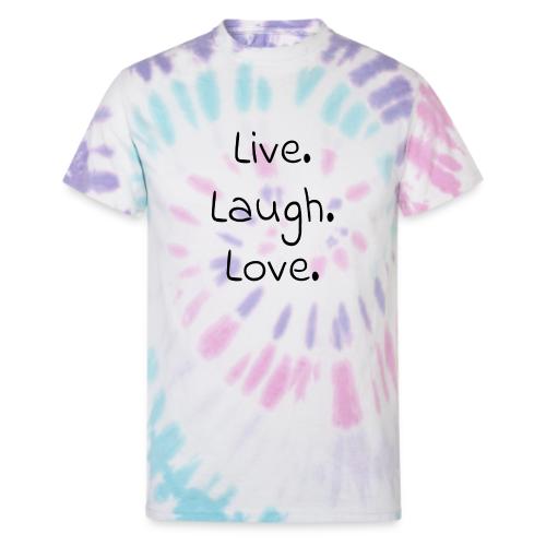 Smoon City_Live laugh love Black - Unisex Tie Dye T-Shirt