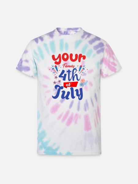 4th Of July - Unisex Tie Dye T-Shirt - Pastel Spiral