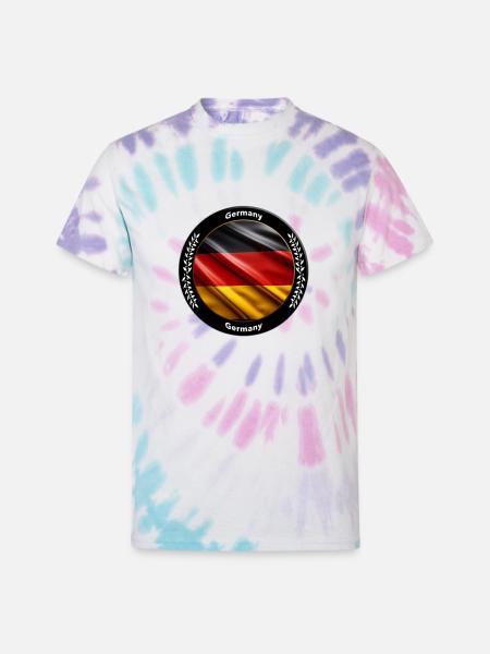 Germany - Unisex Tie Dye T-Shirt - Pastel Spiral