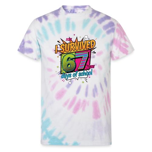 I Survived 67 Days of School T-Shirt – Funny Teach - Unisex Tie Dye T-Shirt