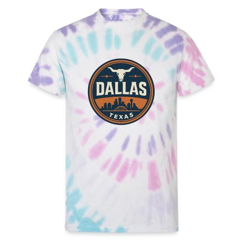 Vintage Dallas Texas Western Skyline Retro Cowboy - Unisex Tie Dye T-Shirt