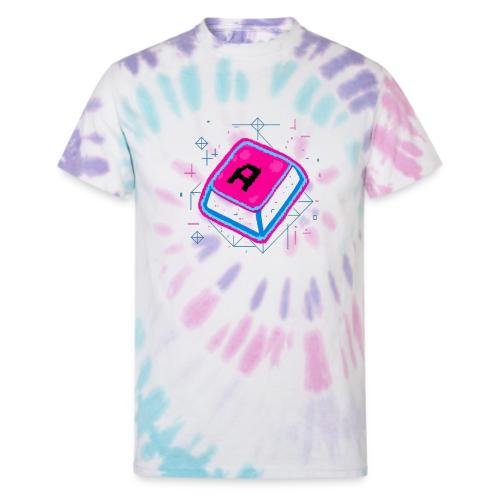 Neon Pixel A Key - Unisex Tie Dye T-Shirt