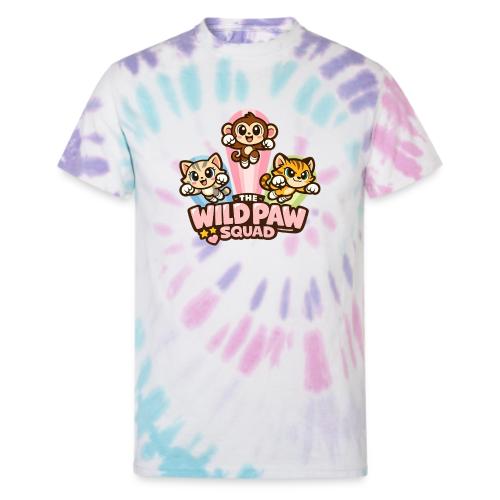 Wild Paw Squad Cute Animal Friends - Unisex Tie Dye T-Shirt