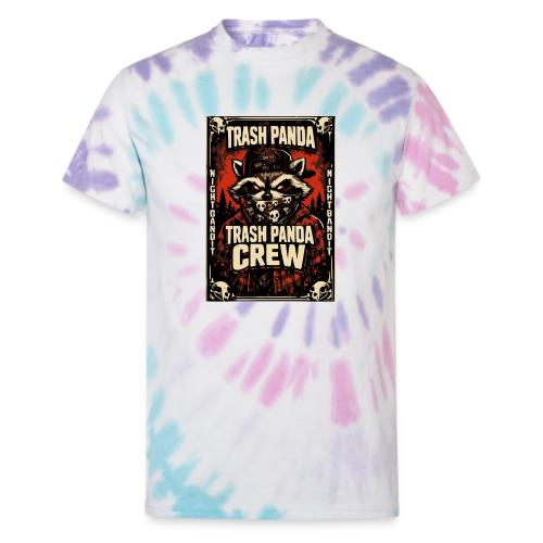 Midnight Forager Raccoon Mushroom Hunter - Unisex Tie Dye T-Shirt