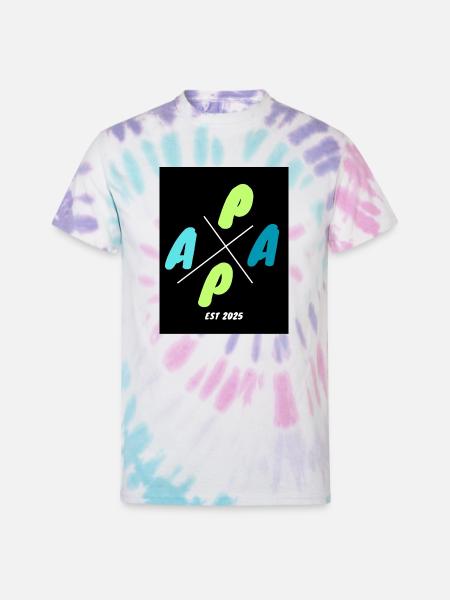 APPA Cross Logo EST 2025 - Unisex Tie Dye T-Shirt - Pastel Spiral