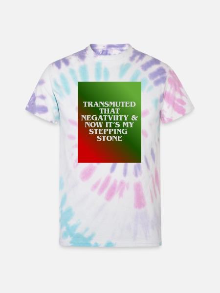Transmuted Negativity Stepping Stone - Unisex Tie Dye T-Shirt - Pastel Spiral