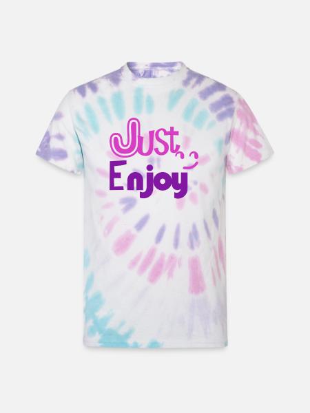 Just Enjoy - Unisex Tie Dye T-Shirt - Pastel Spiral