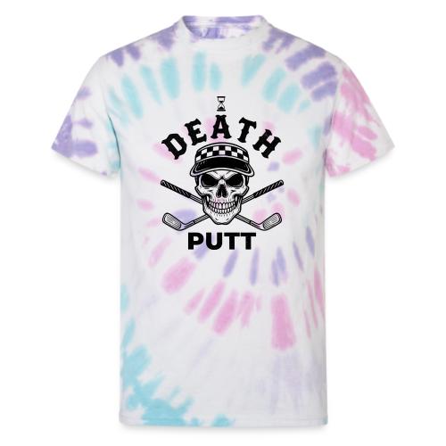 DEATH PUTT - Gothic Golf Gift Tee - Skull & Putter - Unisex Tie Dye T-Shirt