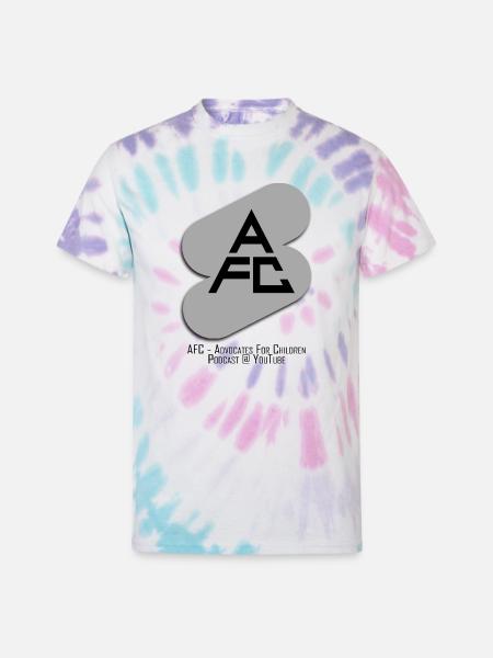 AFC Flash Gray Sign - Unisex Tie Dye T-Shirt - Pastel Spiral