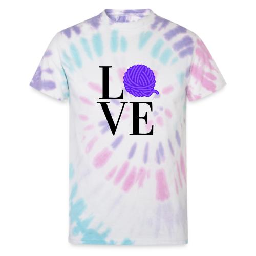 Love Yarn Purple - Unisex Tie Dye T-Shirt