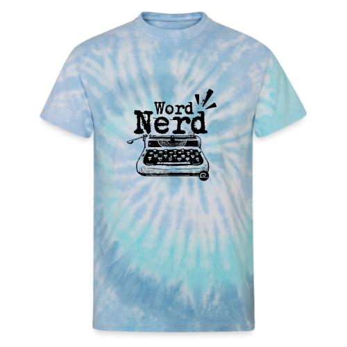 Word Nerd! (black) - Unisex Tie Dye T-Shirt