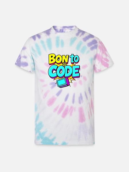 Bon to Code - Unisex Tie Dye T-Shirt - Pastel Spiral