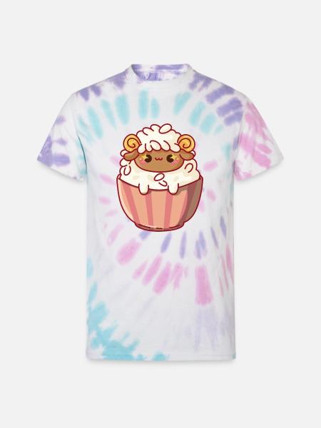 Rice Lamb - Unisex Tie Dye T-Shirt - Pastel Spiral