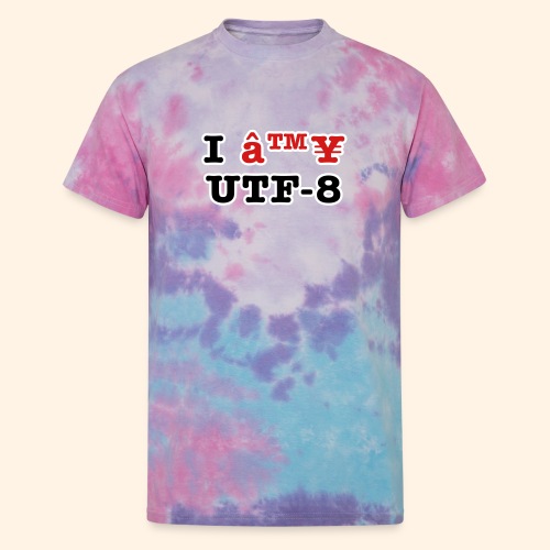 I â™¥ UTF-8 - Unisex Tie Dye T-Shirt