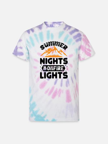 Summer nights bonfire lights - Unisex Tie Dye T-Shirt - Pastel Spiral