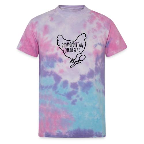 Cosmopolitan Cornbread Hen & Spoon Logo - Unisex Tie Dye T-Shirt