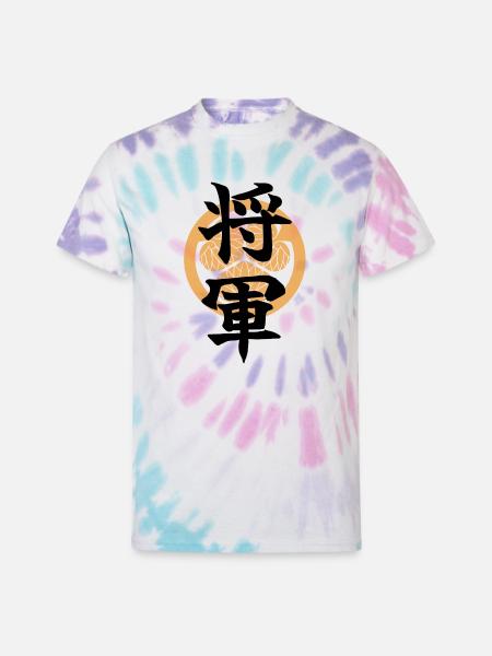 SHOGUN -Samurai Emblem Design - Japanese Kanji - Unisex Tie Dye T-Shirt - Pastel Spiral