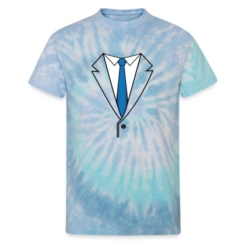 Suit with Blue Tie - Unisex Tie Dye T-Shirt
