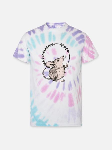 Mouse - Unisex Tie Dye T-Shirt - Pastel Spiral