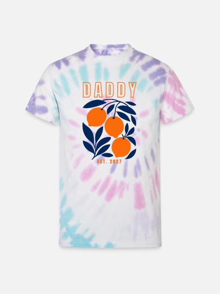 Daddy 2027 - Unisex Tie Dye T-Shirt - Pastel Spiral