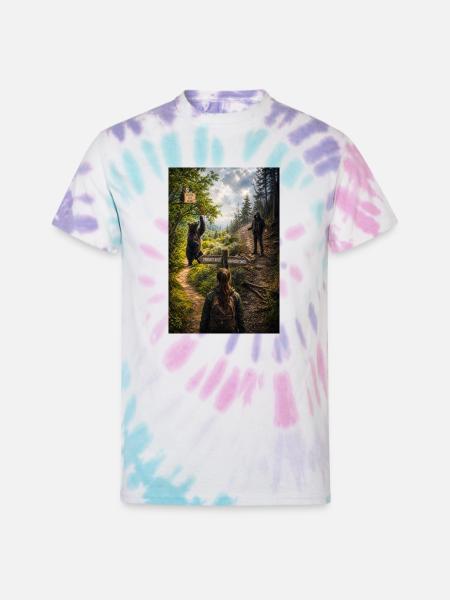 Choose the bear - Unisex Tie Dye T-Shirt - Pastel Spiral