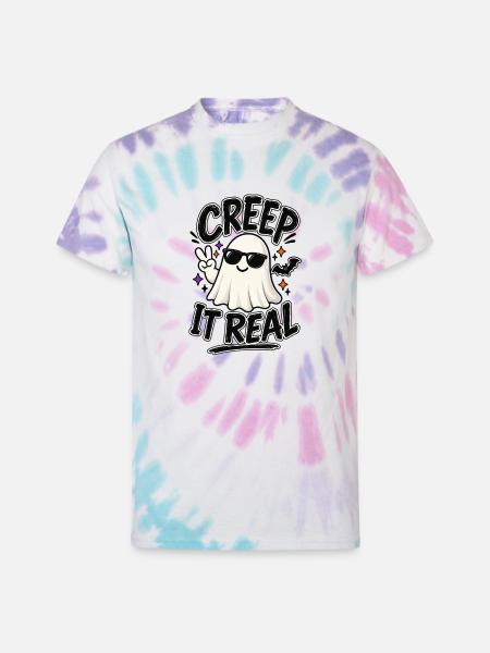Creep It Real - Unisex Tie Dye T-Shirt - Pastel Spiral