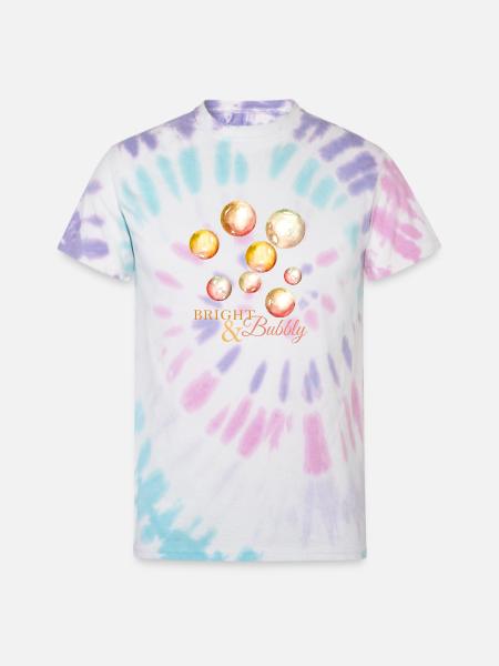 Bubbles - Unisex Tie Dye T-Shirt - Pastel Spiral