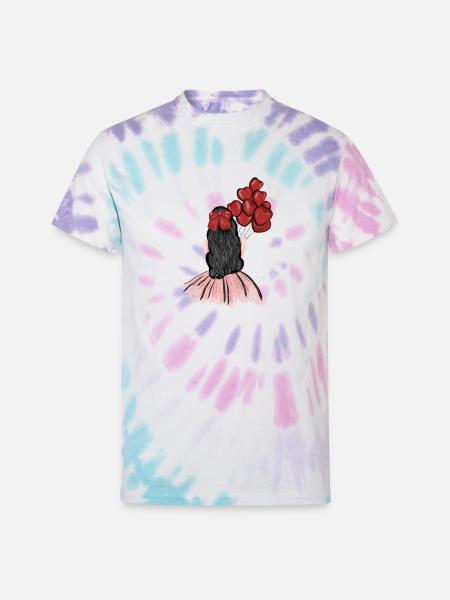 Cute girl - Unisex Tie Dye T-Shirt - Pastel Spiral