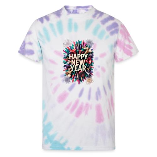 New Year's Party Horn T-Shirt - Unisex Tie Dye T-Shirt
