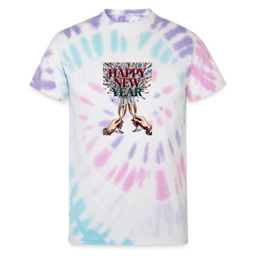 Toasting Hands T-Shirt Confetti Shower Premium - Unisex Tie Dye T-Shirt