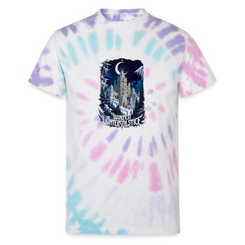 Celestial Winter Temple T-Shirt - Unisex Tie Dye T-Shirt