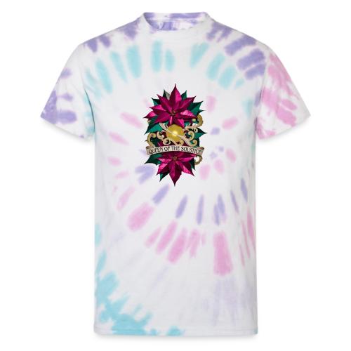 Queen of the Solstice Poinsettia T-Shirt - Unisex Tie Dye T-Shirt