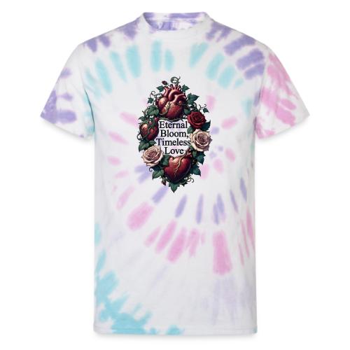 Eternal Bloom Timeless Love Entwined Hearts T-Shir - Unisex Tie Dye T-Shirt